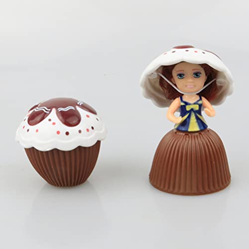 VILLCASE 3 Piezas Mini Cupcake Muñeca Cupcake Princesa Muñeca Sorpresa Cupcake Princesa Juguete para Niños Juegos Divertidos Regalos Y Fiesta
