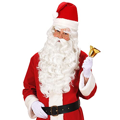 Widmann S0785 - Peluca de Papá Noel, blanca, con barba, bigote y cejas, Papá Noel, Navidad, carnaval, fiesta de lema