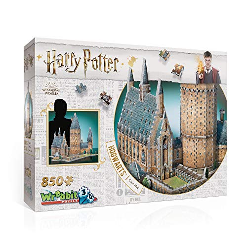 Wrebbit 3D-El Gran Salón de Hogwarts Puzzle 3D, Multicolor (W3D-2014)