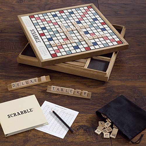 WS Game Company Scrabble Deluxe Edición Vintage con tablero giratorio de juego