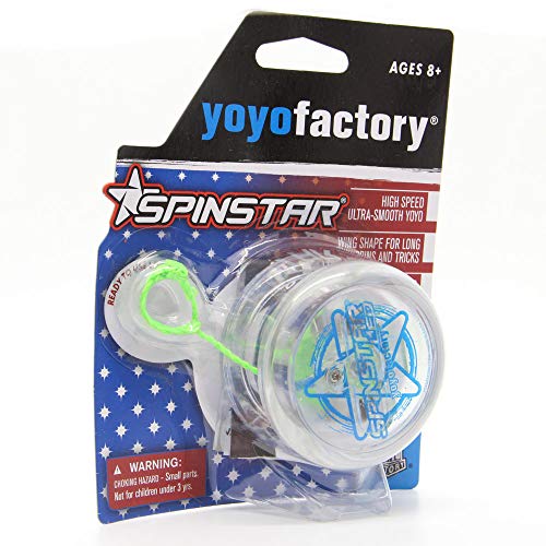 YoyoFactory SPINSTAR LED Yo-Yo - Azul (Iluminar, Genial para Principiantes, Juego Yoyo Moderno, Cuerda e Instrucciones Incluidas)