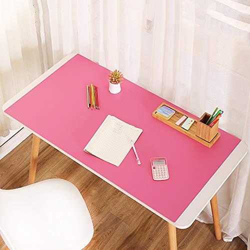 YUDEYU Oficina Almohadilla De Escritorio Estudiante Protección Del Medio Ambiente Escritura Tapete De Mesa 3mm De Grosor Personalizable (Color : Rose pink, Size : 900x400mm)