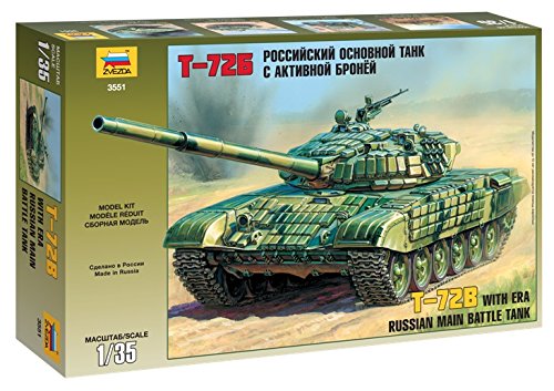 Zvezda 1/35 T-72B w / ERA Ruso Tanque de Batalla Principal # 3551 - Kit de Plástico Modelo