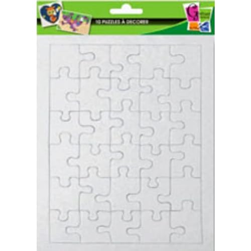 10 puzzles of 30 parts to decorate - 20 x 13 cm - Seeds creative