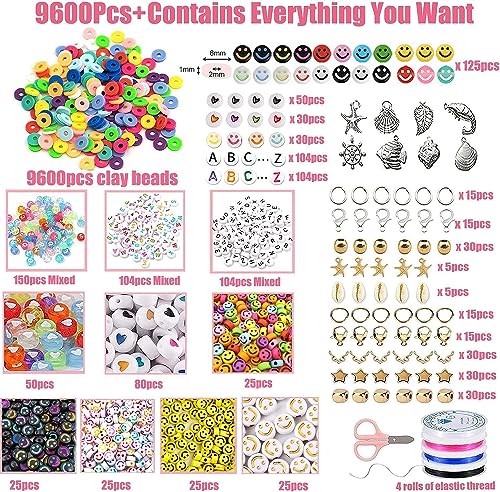 10400pcs Juguete de Cuentas Coloridas, 48 colores, de Arcilla Polimérica Para Abalorios Para Hacer Collar Pendientes de Bricolaje kit de pulseras Beads Regalo Joyas para