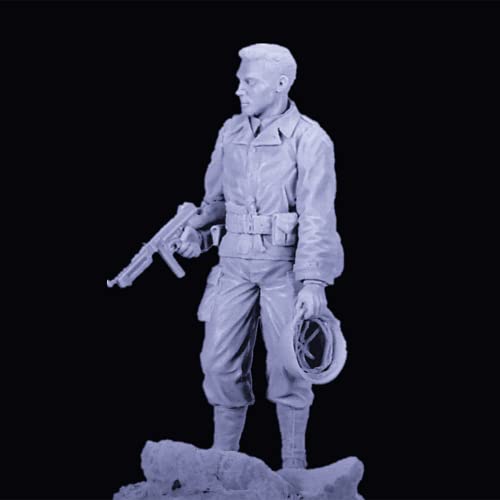 【1/16】 Figura de Soldado de Resina Kit de miniaturas de Modelo de Resina de Soldados estadounidenses de la Segunda Guerra Mundial (autoensamblado y sin Pintar) //ui8K-11