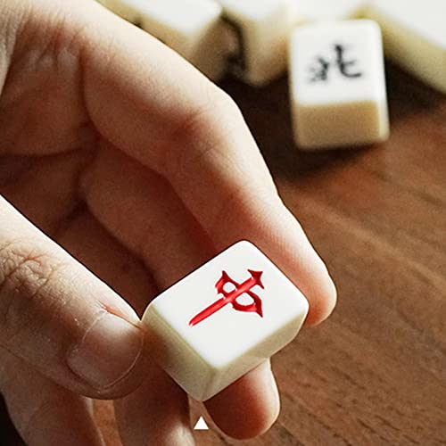 144 Piezas Mahjong Juego De Mesa De Viaje, Juego Chino Mahjong, Juegos De Mahjong Chino Portátil Matar Tiempo De Aburrimiento para El Hogar O El Viaje Ligero Fiesta Familiar Amigos Reunión