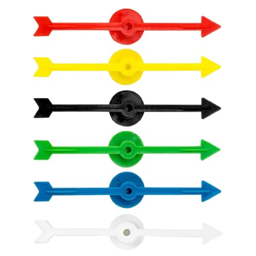 24 Piezas Juego de Mesa de Spinner, 10cm Flecha de Juego, Flecha Girar para Juegos, Flecha Spinner, Probabilidad Spinners, Flecha de Flecha de Spinner de Plástico para Juegos de Tablero (6 Colores)