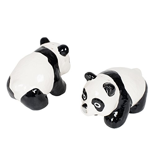 3 L Cutie China Panda Kissing Magnetic Salt & Pepper Shakers - Colecci¨®n de extractos