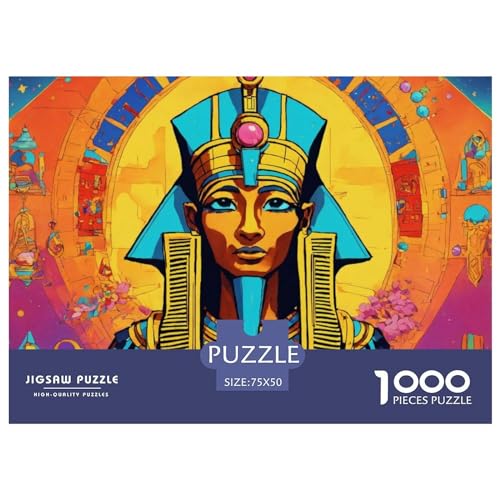 3D Puzzle 1000 Piezas para Adultos Y Adolescentes Pirámides egipcias – Faraón Egipcio Jigsaw Puzzle Juguete para Regalo Educativo Rompecabezas DIY Creativo 1000pcs (75x50cm)