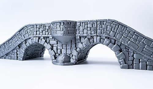 3D Vikings Puente modular para juegos, perfecto para juegos de rol de mesa, juegos en miniatura y juegos de mesa, juego sin pintar