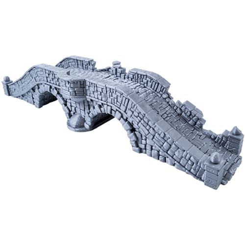 3D Vikings Puente modular para juegos, perfecto para juegos de rol de mesa, juegos en miniatura y juegos de mesa, juego sin pintar