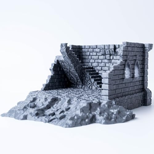 3D Vikings Ulvheim Ruins Series: Ruina de piedra de un solo nivel: terreno medieval y de fantasía para juegos de rol y juegos de guerra de mesa de 28/32 mm