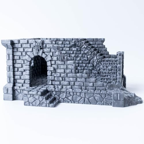 3D Vikings Ulvheim Ruins Series: Stone Ruined Outpost - Auténtico paisaje medieval y de fantasía para juegos de rol y juegos de guerra de mesa de 28/32 mm
