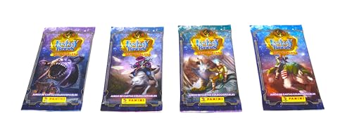 4 x Fantasy Riders Sobres 4 x Juego de Cartas Mixtas. Juego de Cartas coleccionables, 4 Paquetes, resurgir de los Dragones