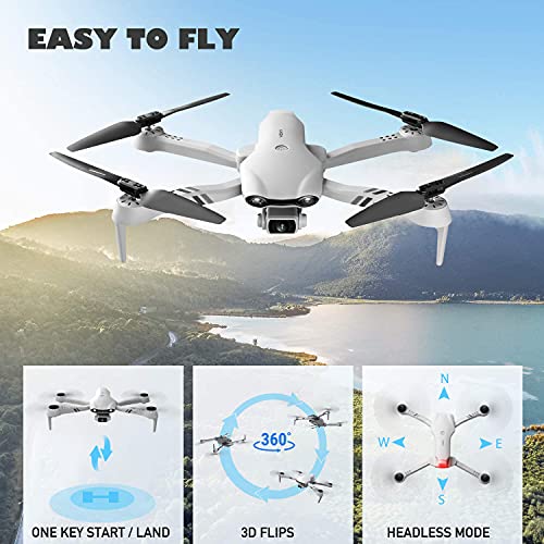 4DRC F10 Drone Plegable con Cámara 1080P para Adultos,HD FPV RC Quadcopter para Niños Principiantes,Vuelo Trayectoria,Control de Aplicación,Flips 3D,Altitud Hold,2 Baterías,Funda de Transporte