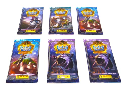 6 x Fantasy Riders Sobres 6 x Juego de Cartas Mixtas. Juego de Cartas coleccionables, 6 Paquetes, resurgir de los Dragones