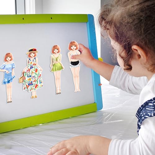 AALLYN Muñecas Disfraces magnéticas | Viste a la Princesa bebé magnética | 2024 Nuevos Juegos Rompecabezas rol muñecas Papel | Juguetes educativos de Vestir magnéticos, niñas