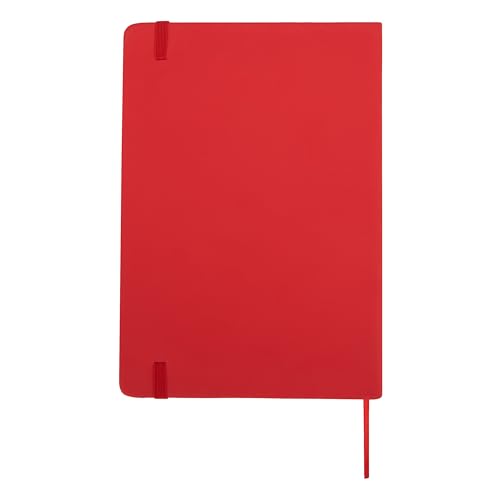 AC Milan - Cuaderno A5 Rosso Crest Classic - Tapa Dura de PU - 192 páginas. Cierre elástico y Marca de página a Juego. para Todos los Aficionados Rossoneri – Producto Oficial AC Milan