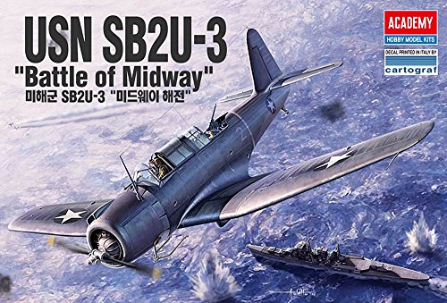 Academy US Navy USN SB2U-3 Vindicator Battle of Midway Kit de Modelo de plástico Escala 1/48