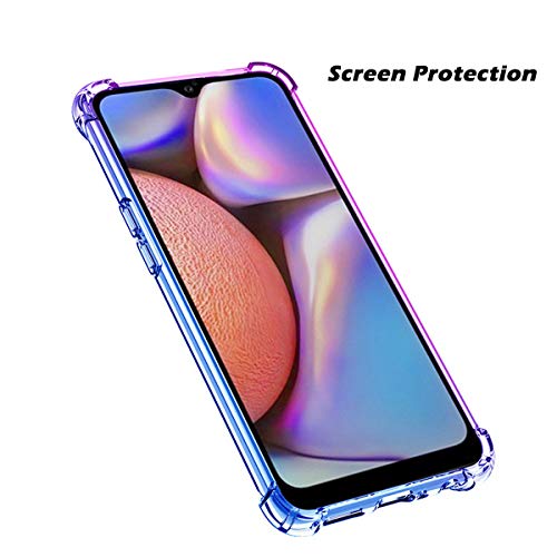 Adamarkeer - Carcasa para Samsung Galaxy A10 (Silicona, Poliuretano termoplástico) Flexible, para Mujer y niña, Transparente, con diseño de arcoíris Ultraligera, Fina a Prueba de Golpes, Color Morado