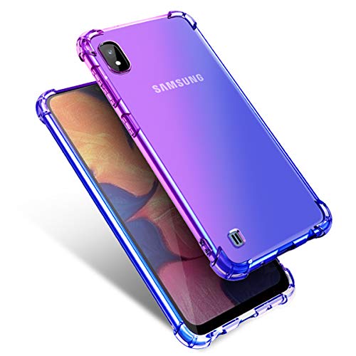 Adamarkeer - Carcasa para Samsung Galaxy A10 (Silicona, Poliuretano termoplástico) Flexible, para Mujer y niña, Transparente, con diseño de arcoíris Ultraligera, Fina a Prueba de Golpes, Color Morado