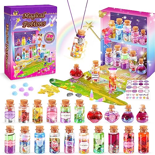 Adeokay Fairy Magic Potion Kit con 20 Pociones, Regalos Creativos para Niñas, Kit de Manualidades para Niños 6-11 Años