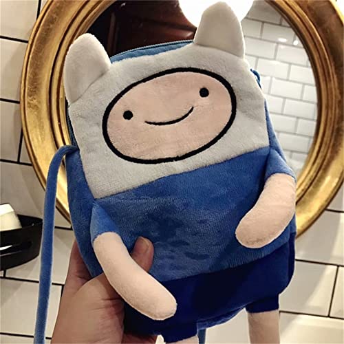 Adventure Time - Bolsas de felpa para hombre, diseño de Jake The Dog, Finn the Human Bag, 6.7 x 5.12 x 1.97 inches