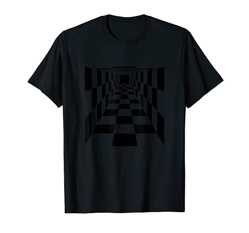 Ajedrez Diseño Ilusión Óptica Divertido Ajedrez Friki Juego Camiseta
