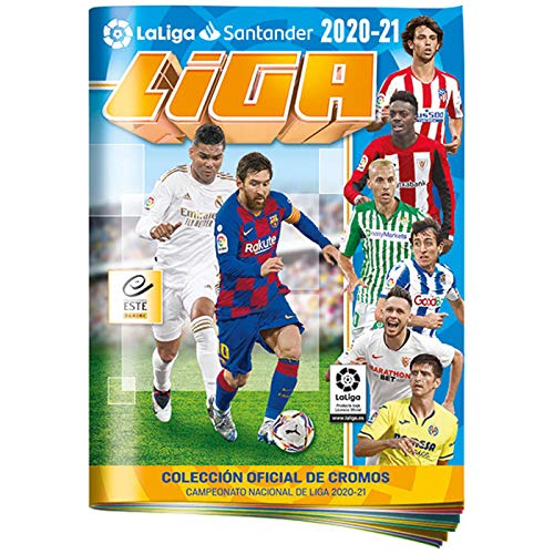Álbum La Liga 2020 - 2021 mas 8 Sobres Liga con 48 cromos y Revista Jugón Numero 162 La Liga Santander 2020-21