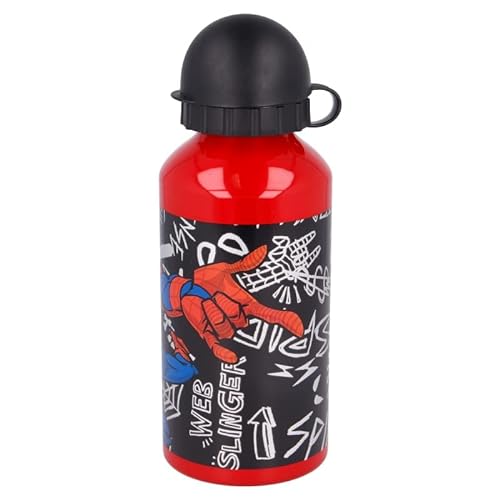 ALMACENESADAN 4772; Botella aluminio 400ml Spiderman urban web; sin BPA.