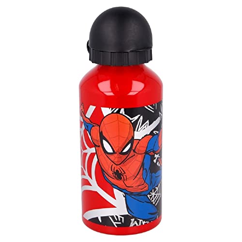 ALMACENESADAN 4772; Botella aluminio 400ml Spiderman urban web; sin BPA.