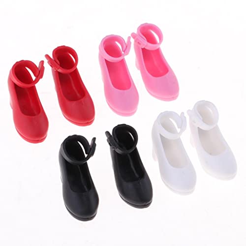 Amagogo 8 Pares de Zapatos de Gelatina de Plástico de Muñeca de Moda de 12 Pulgadas para Accesorios de Muñeca Blythe Momoko