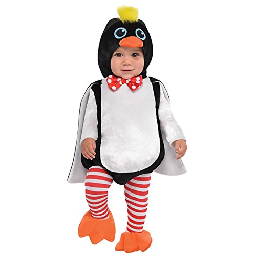 amscan 12 a 24 Unidad Disfraz de pingüino para bebé con Capucha Desmontable-Edad 12-24 Meses-1 Pieza, Multicolor, (9902147)