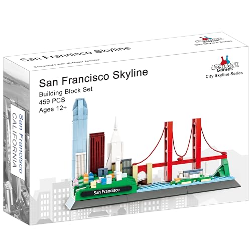 Apostrophe Games San Francisco Skyline - Juego de Bloques de construcción (459 Piezas) con Puente Golden Gate y más, Modelo de Arquitectura para niños y Adultos