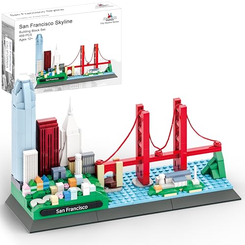 Apostrophe Games San Francisco Skyline - Juego de Bloques de construcción (459 Piezas) con Puente Golden Gate y más, Modelo de Arquitectura para niños y Adultos