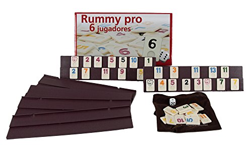Aquamarine Games - Rummy, 6 Jugadores (DO001), Color/Modelo Surtido + - Rummy Travel 6 Jugadores, Multicolor (DO004)