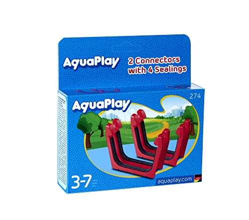 AquaPlay Juego de ampliación Agua 1 x Abrazadera de conexión con Junta, Accesorios para vías navegables, Color Rojo (Big spielwarenfabrik gmbh a co. kg 8700000274)
