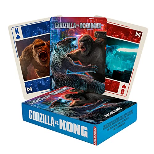 AQUARIUS Godzilla vs Kong - Baraja de cartas temática Godzilla vs Kong para tus juegos de cartas favoritos - Producto oficial de Godzilla vs Kong