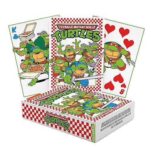 Aquarius Juego de Cartas de Pizza de Las Tortugas Ninja Mutantes Adolescentes – Baraja de Cartas temática TMNT para Tus Juegos de Cartas Favoritos – Producto Oficial de TMNT y coleccionables