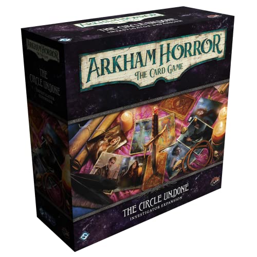 Arkham Horror The Card Game The Circle Undone Investigator Expansion,Juego de misterio de terror,Juego de cartas cooperativas,Tiempo de juego promedio 1-2 horas,Fabricado por Fantasy Flight Games