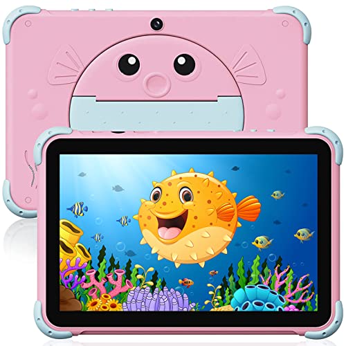ascrecem Tablet Niños 10 Pulgadas Android Tablet para Niños con WiFi Bluetooth Pantalla IPS Control Parental Doble Cámara 2GB RAM 32GB ROM Tablet Infantil de 3 a 14 años Youtube Google Play