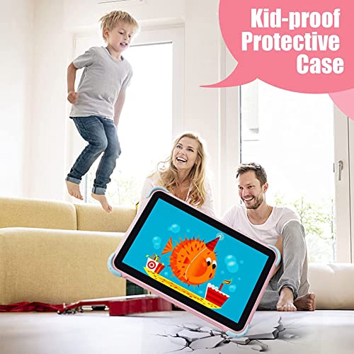 ascrecem Tablet Niños 10 Pulgadas Android Tablet para Niños con WiFi Bluetooth Pantalla IPS Control Parental Doble Cámara 2GB RAM 32GB ROM Tablet Infantil de 3 a 14 años Youtube Google Play
