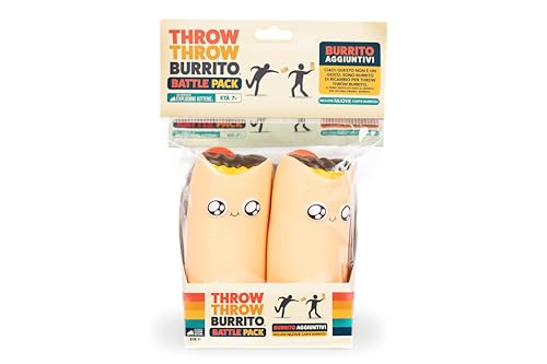 Asmodee - Burrito Battle Pack, 2 Squishy Burrito adicionales para juego de mesa Throw Throw Burrito, edición en italiano