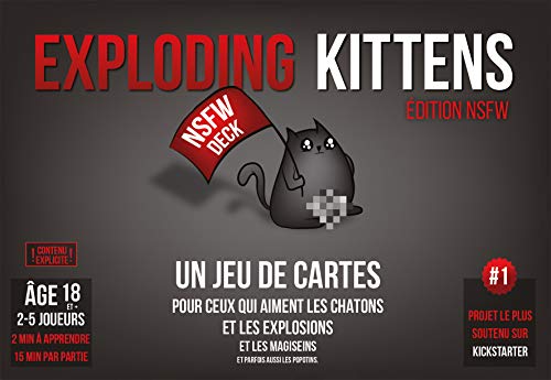 Asmodee Exploding Kittens: NSFW Edition (Edición 2022), Juego de mesa, Juego de Ambiente, A partir de 18 Años, 2 a 5 Jugadores, 15 Min EKIEK02FR