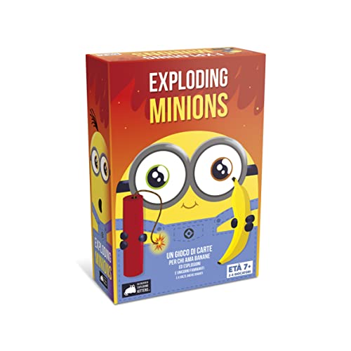 Asmodee - Exploding Minions - Juego de Mesa de los Creadores de Exploding Kittens, Party Game, 2-5 Jugadores, 7+ años, edición en Italiano