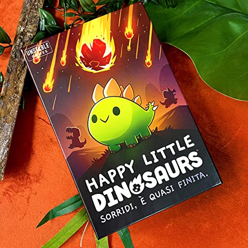 Asmodee - Happy Little Dinosaurs, Juego de Mesa, 2-4 Jugadores, 8+ Años, Edición En Italiano