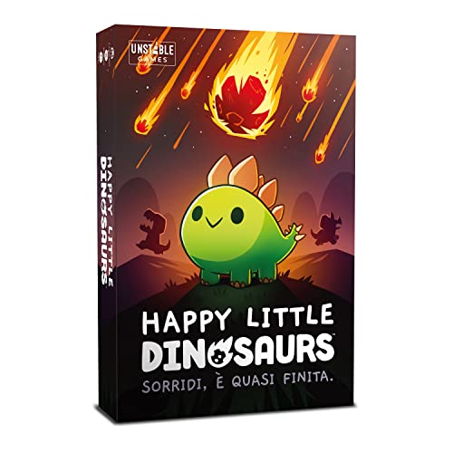 Asmodee - Happy Little Dinosaurs, Juego de Mesa, 2-4 Jugadores, 8+ Años, Edición En Italiano