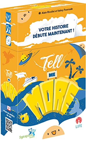 Asmodee Instaplay Tell me More – Juegos de Mesa – Juego de Cartas – Juego de Ambiente cooperativo – Juego para Adultos y niños de 10 años – 3 a 8 Jugadores – Versión Francesa