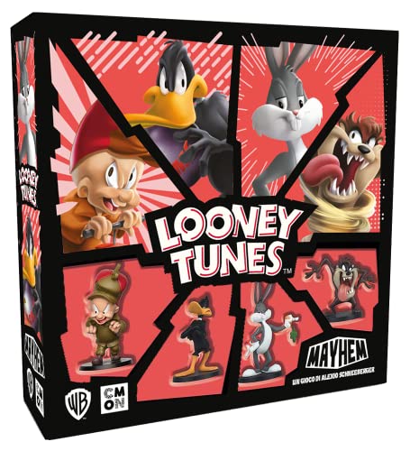 Asmodee - Looney Tunes Mayhem - Juego de Mesa, 2-4 Jugadores, más de 10 años, edición en Italiano